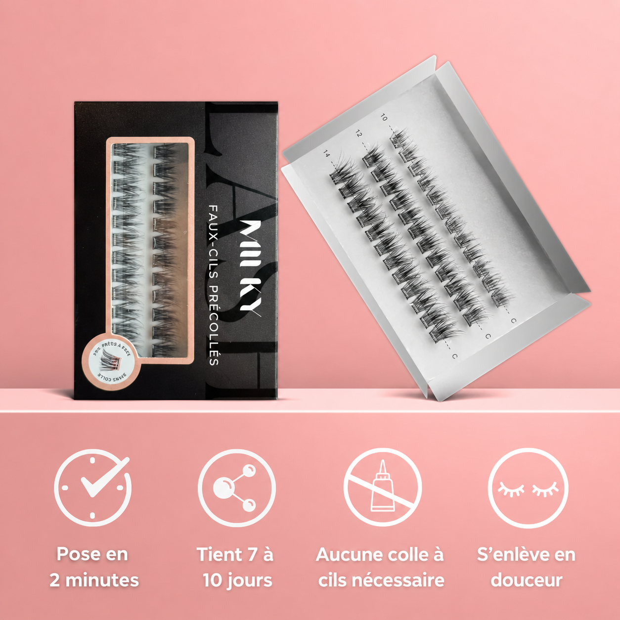 Starter Kit - Faux-cils précollés + Pince applicateur